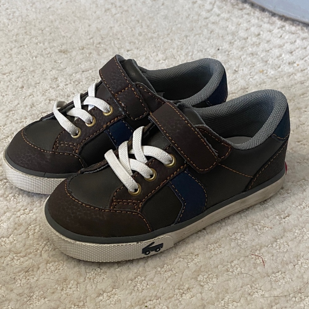 See Kai Run Brown and Blue Kids Sneakers